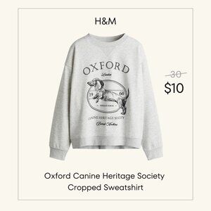 Oxford Canine Heritage Society Cropped Sweatshirt